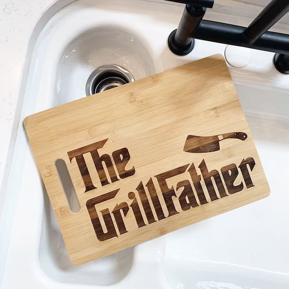 The GrillFather Bamboo Cutting Board / Personalized Engraved Cutting Board / Father's Day Gift / ... | Etsy (US)