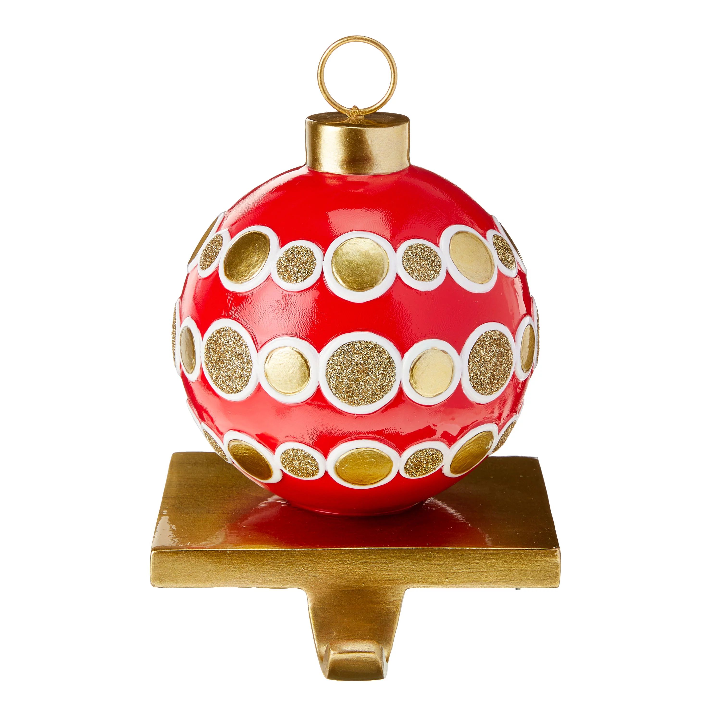 Packed Party Red and Gold Ornament Stocking Holder, 6.7" | Walmart (US)