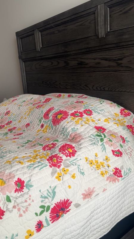 Recently updated my bedding 🥰 This pink, yellow, and green floral quilt set  is so cute! 

#LTKstyletip #LTKhome
