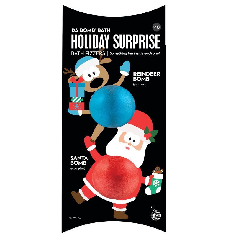 Da Bomb Bath Fizzers Holiday Santa/Reindeer Bath Bomb Gift Set - 7oz/2pk | Target