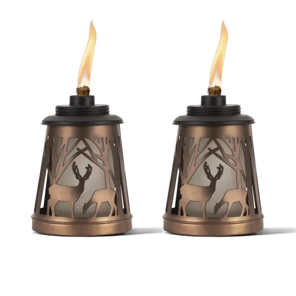 TIKI® Brand 6.75 Inch Woodsy Table Torch Metal Brown | Walmart (US)