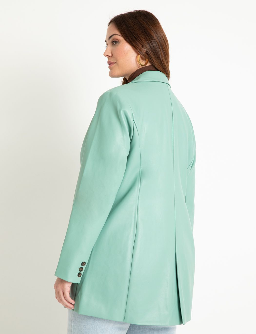 Oversized Faux Leather Blazer | Eloquii