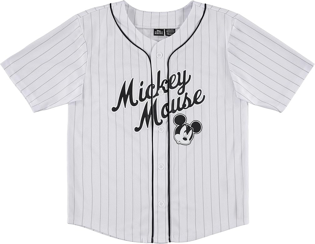 Disney Boys Mickey Mouse Baseball Jersey - Boys Classic Mickey Mouse Mesh Button Down Baseball Je... | Amazon (US)