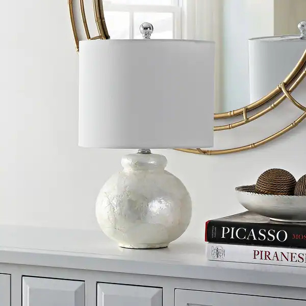 SAFAVIEH Lighting Ivy 19-Inch Iron Table Lamp, Ivory, Bulb Included - 10" x 10" x 20" | Bed Bath & Beyond
