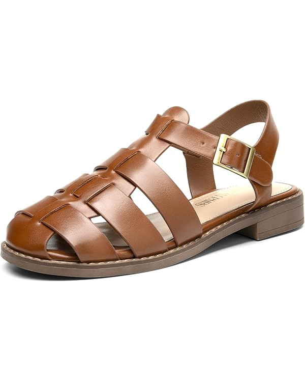 DREAM PAIRS Womens Fisherman Gladiator Braided Flat Sandal Cute Woven Strappy Closed Toe Shoes fo... | Amazon (US)