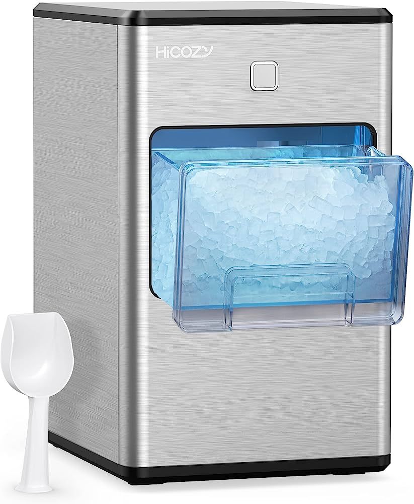 HiCOZY Countertop Nugget Ice Maker, Compact Sonic Ice Maker, Produce Ice in 5 Mins, 55LB Per Day,... | Amazon (US)