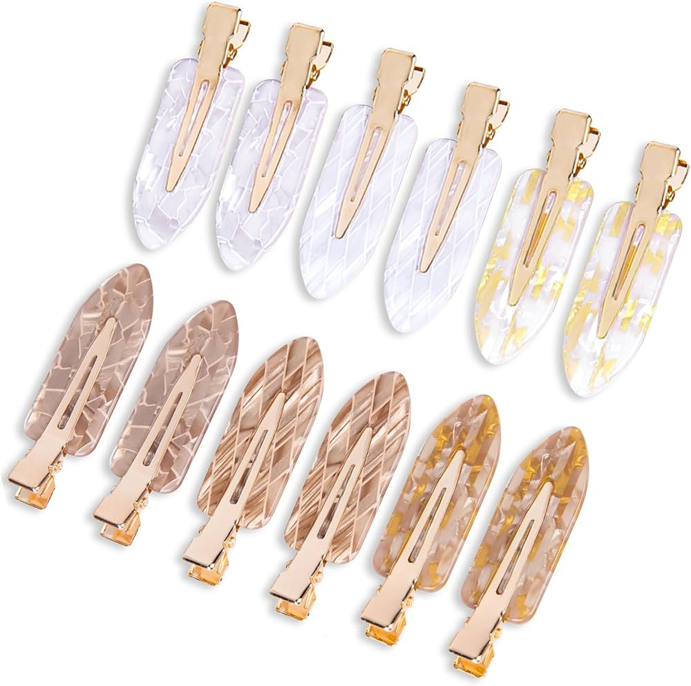 No Crease Creaseless No Bend Hair Clips For Styling Non Slip Flat Clips For Makeup Hair Accessori... | Amazon (US)