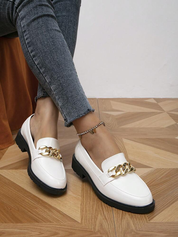 Chain Decorated Loafer Flats
       
              
              $27.10        
    $25.75
     ... | SHEIN