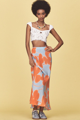 Marimekko Ekspressio Ketunleip\u00e4 Floral Midi Skirt | Anthropologie (US)