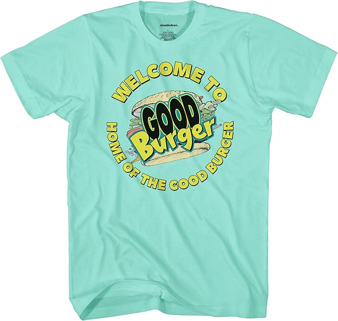Nickelodeon Good Burger Mens' Welcome to Home of The Goodburger Graphic Print T-Shirt | Amazon (US)