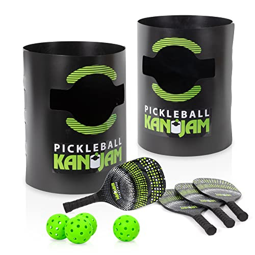 Kan Jam Pickleball - Play Pickleball Anywhere - Team Based Pickle Ball Game - Includes 4 Pickleball Paddles & 4 Pickleballs,Black/Green | Amazon (US)