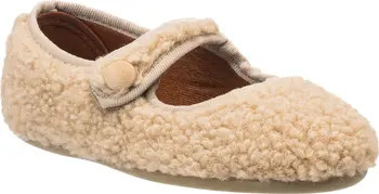 Kids' Faux Shearling Mary Jane Flat | Nordstrom