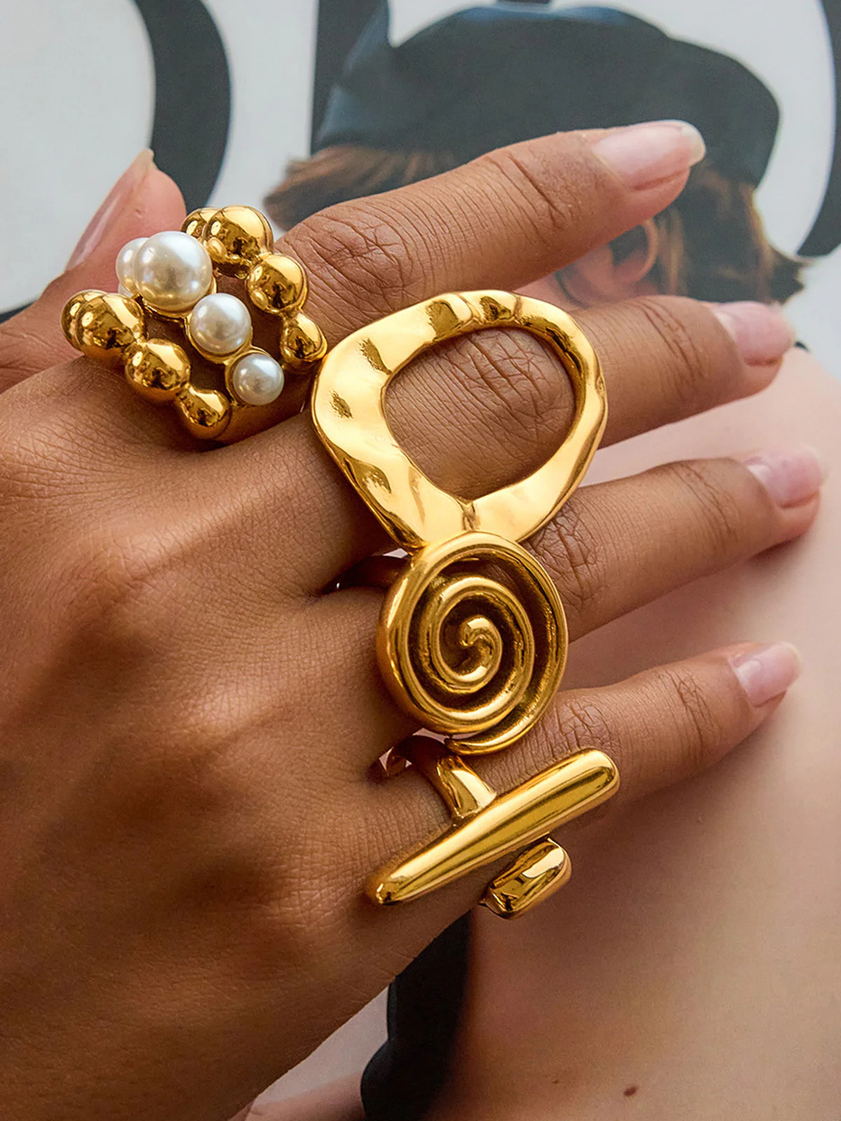 Hammered Irregular Ring | Commense