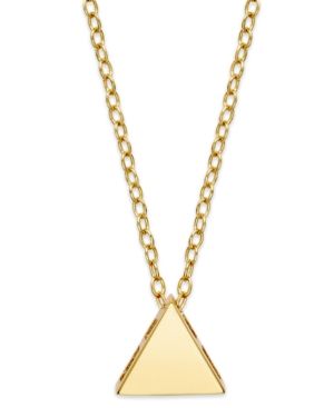 Studio Silver 18k Gold over Sterling Silver Chain and Triangle Pendant Necklace | Macys (US)