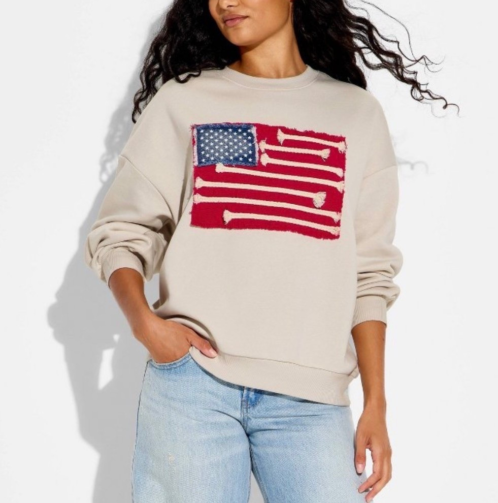 Women’s Flag sweatshirt 
Cream

#LTKmomlife #LTKdayinmylife #LTKSeasonal