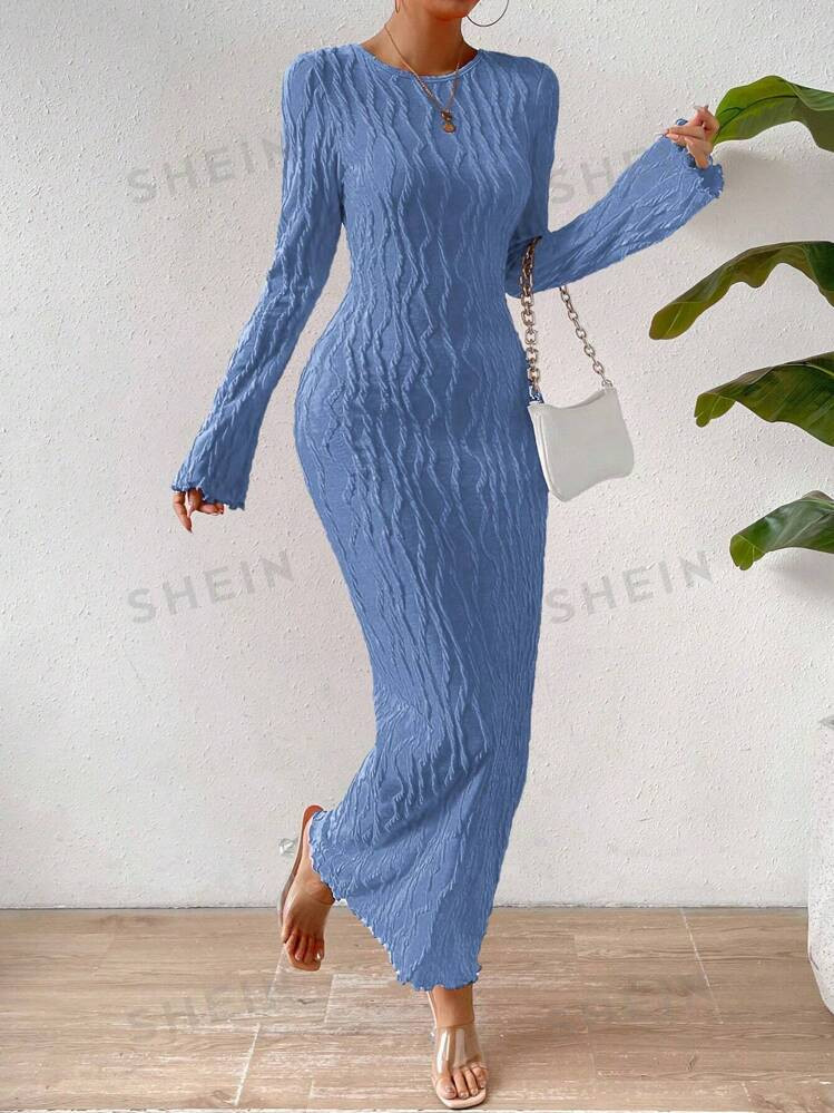 SHEIN Raffinéa Robe Moulante À Manches Longues Pour Femmes | SHEIN