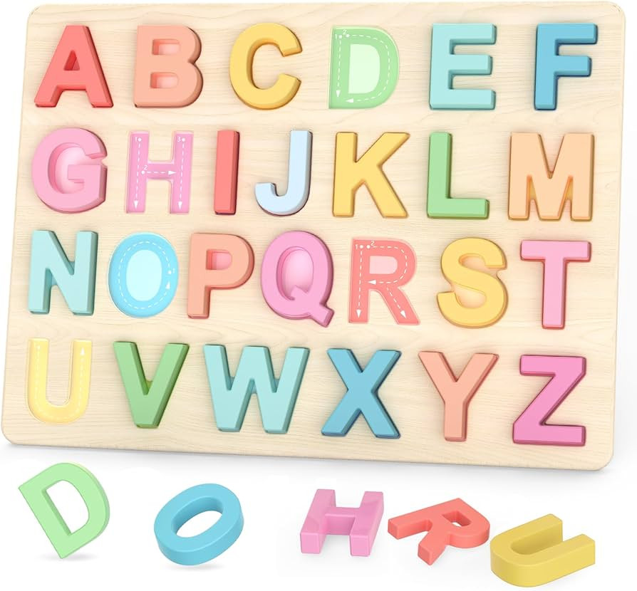 Alphabet Puzzles, ABC Shape Puzzles for Kids, Educational Toys for Toddlers, Preschool Learning A... | Amazon (US)