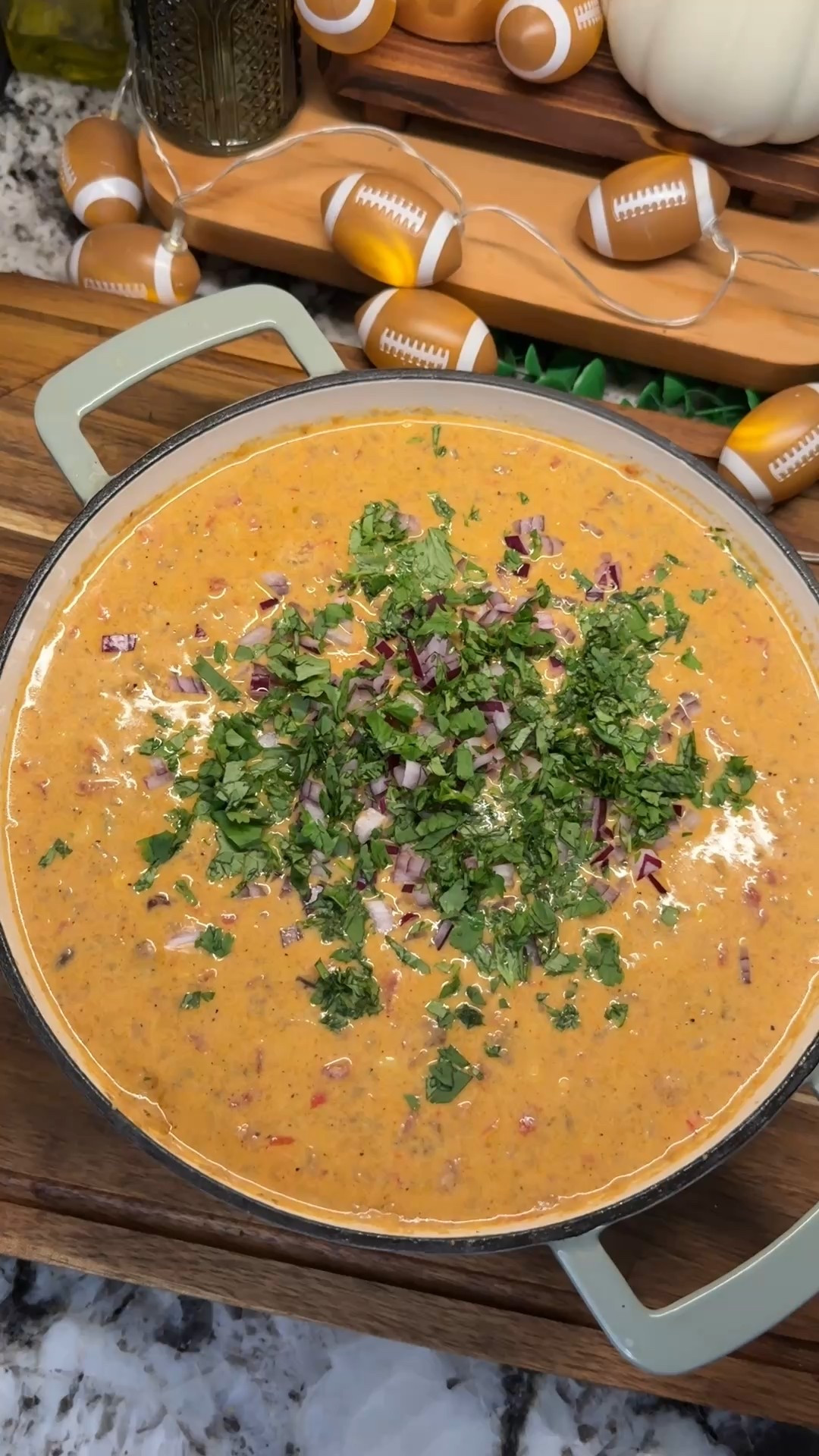 tastebud touchdowns, week 9: cowboy queso🤠🏈🧀
#kitchenfavorites #cookingessentials #kitchenmusthaves #gamedayhosting

Ingredients:
- 1 Tb olive oil
- 1 lb ground beef
- 1 ½ tsp salt
- 1 ½ tsp black pepper
- 2 tsp garlic powder
- 2 tsp chili powder
- 2 tsp paprika
- ¼ cup butter
- ¼ cup flour
- 3 cups milk
- 2 Tb Spiceology Cowboy Candy
- 2 cups shredded cheddar cheese
- 1 cup shredded pepper jack cheese
- 10 oz Rotel
- 15.5 oz sweet corn
- 15.5 oz black beans
- ¼ cup red onion, diced
- 3 Tb chopped cilantro
- 1 lime

#LTKFamily #LTKSeasonal #LTKHome