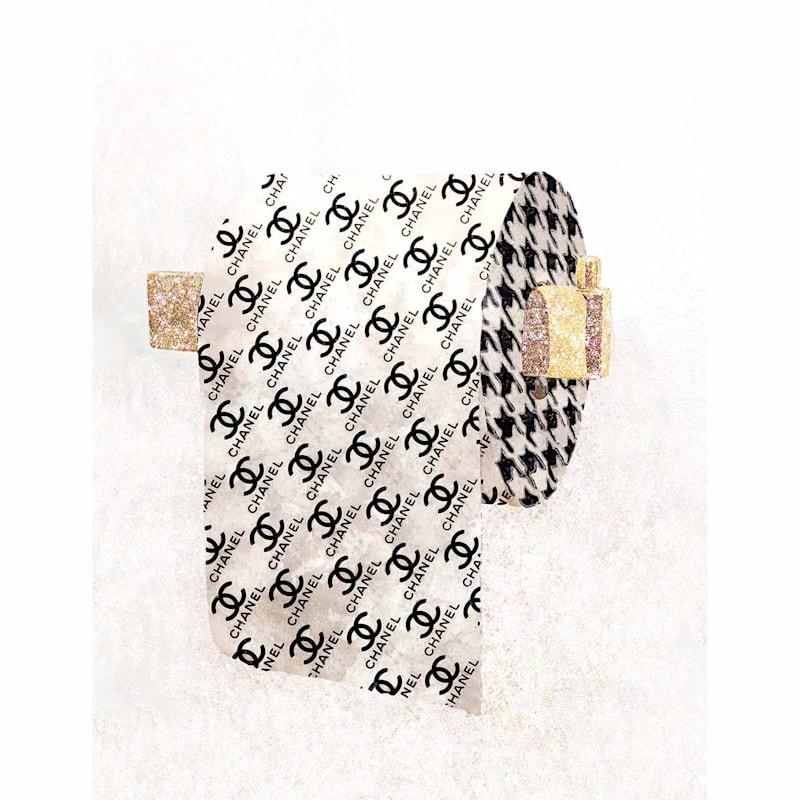 Designer Toilet Paper Canvas Wall Art, 12x16 | At Home