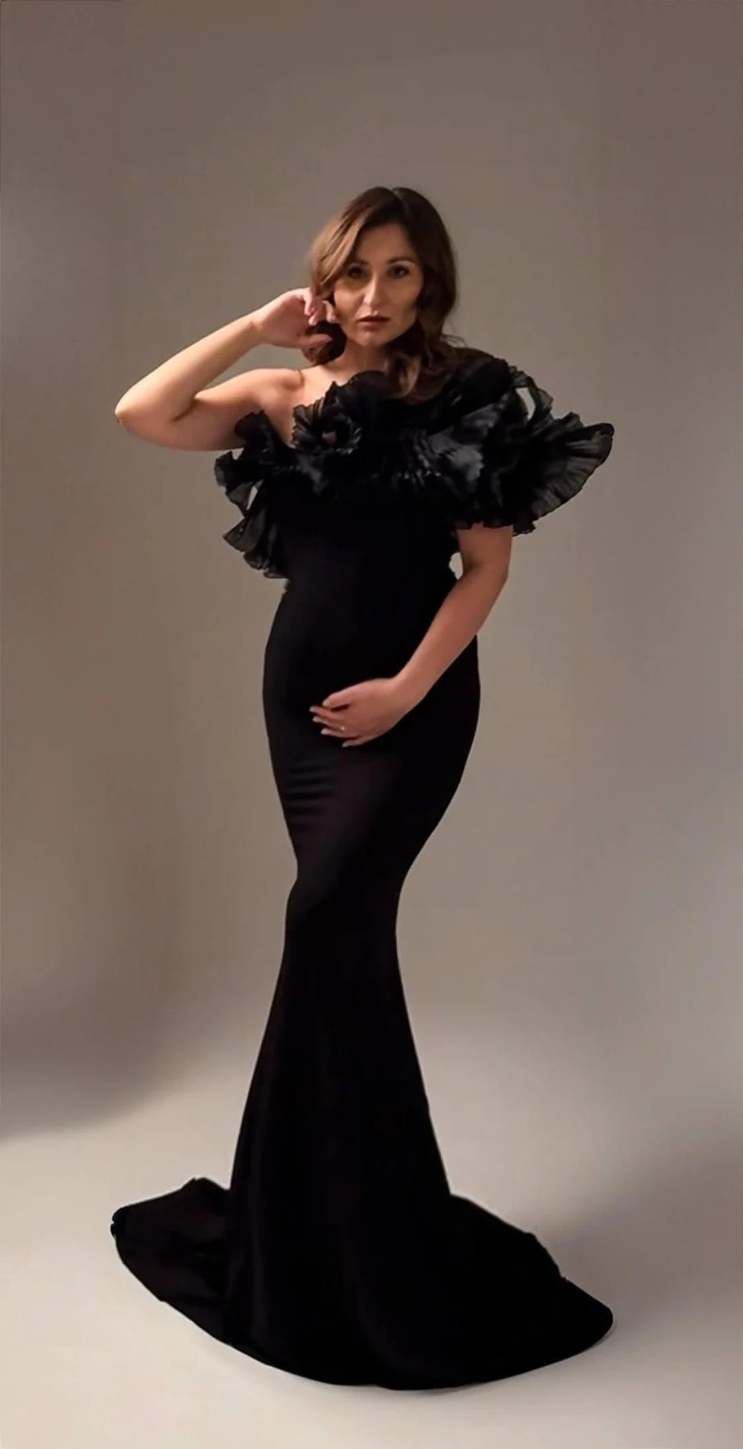 Maeve Selene Black 6 in 1 Maternity Dress Pregnancy Photoshoot Gown Photo Props for Maternity Pho... | Etsy (US)