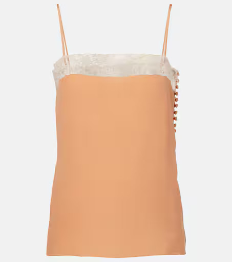 Lace-trimmed silk camisole | Mytheresa (US/CA)