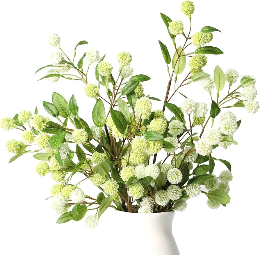 Melorca&Guilla Artificial Plants,4PCS 35.4" Green Faux Branches for Vase,Artificial Plants for Sh... | Amazon (US)