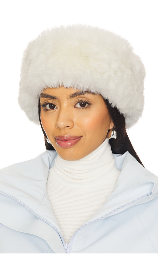 Goldbergh Froid Faux Fur Headband in Cream. | Revolve Clothing (Global)