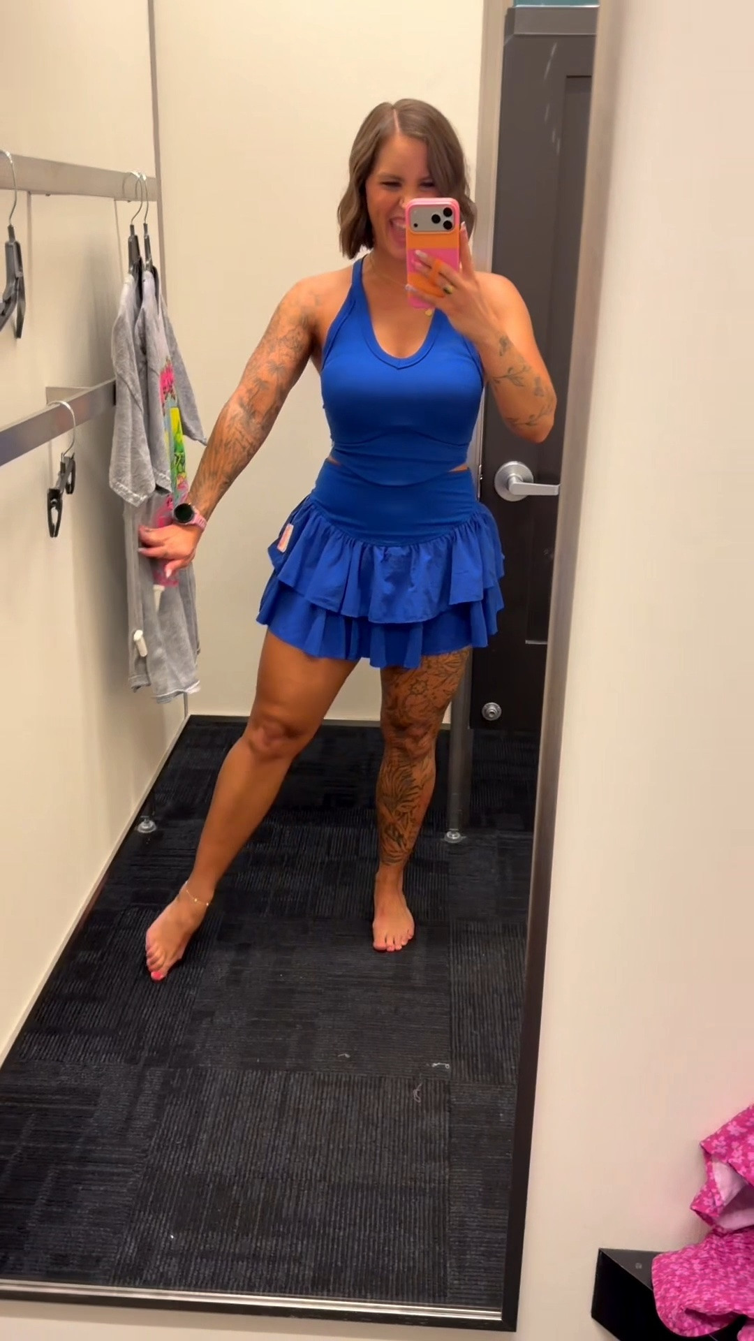Love this blue color! Wearing a medium in both.

#LTKfitnessgoals #LTKActive #LTKSaleAlert