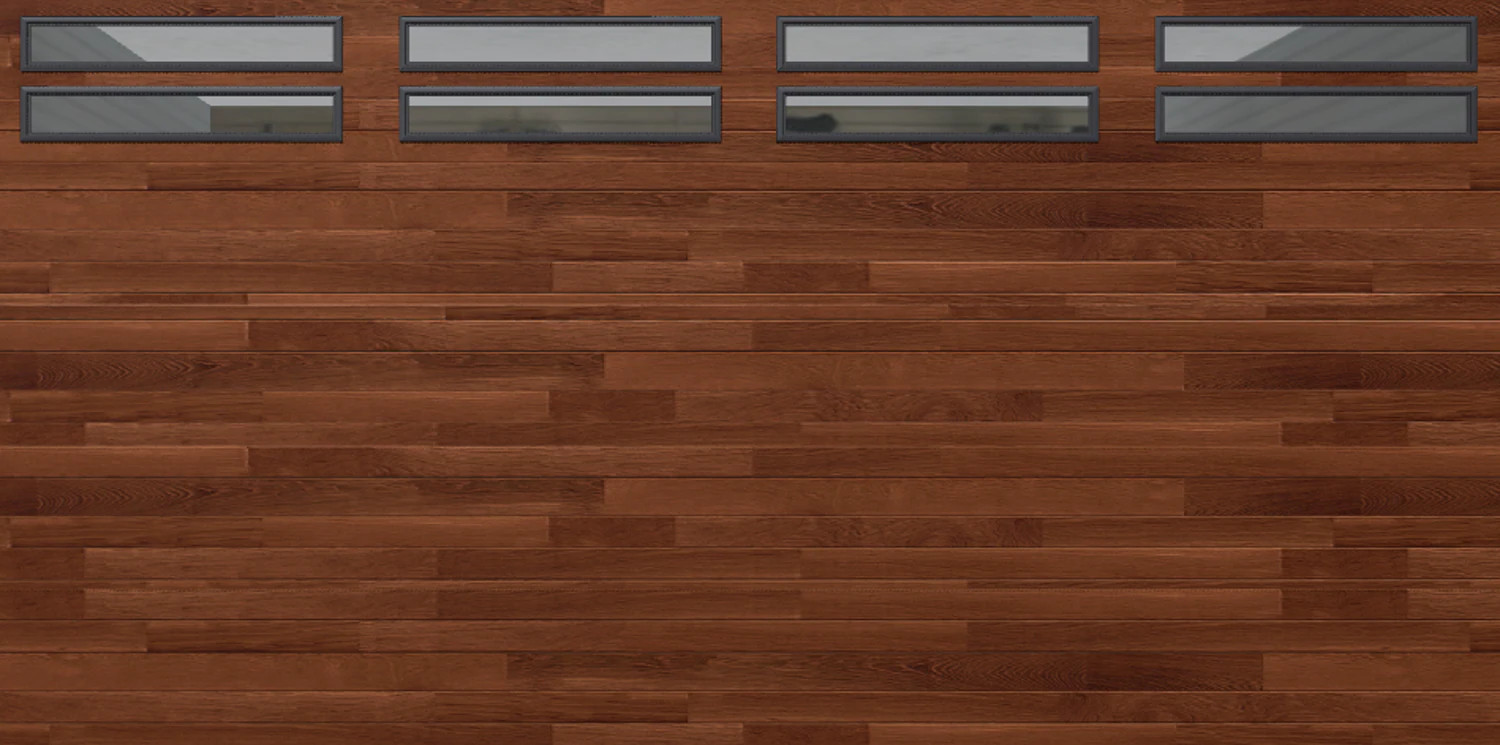 Wayne Dalton 8300 16-ft x 8-ft 12.12 R-Value Insulated Medium Oak Double Garage Door with Windows | WD8300CNTMOPNLD168 | Lowe's