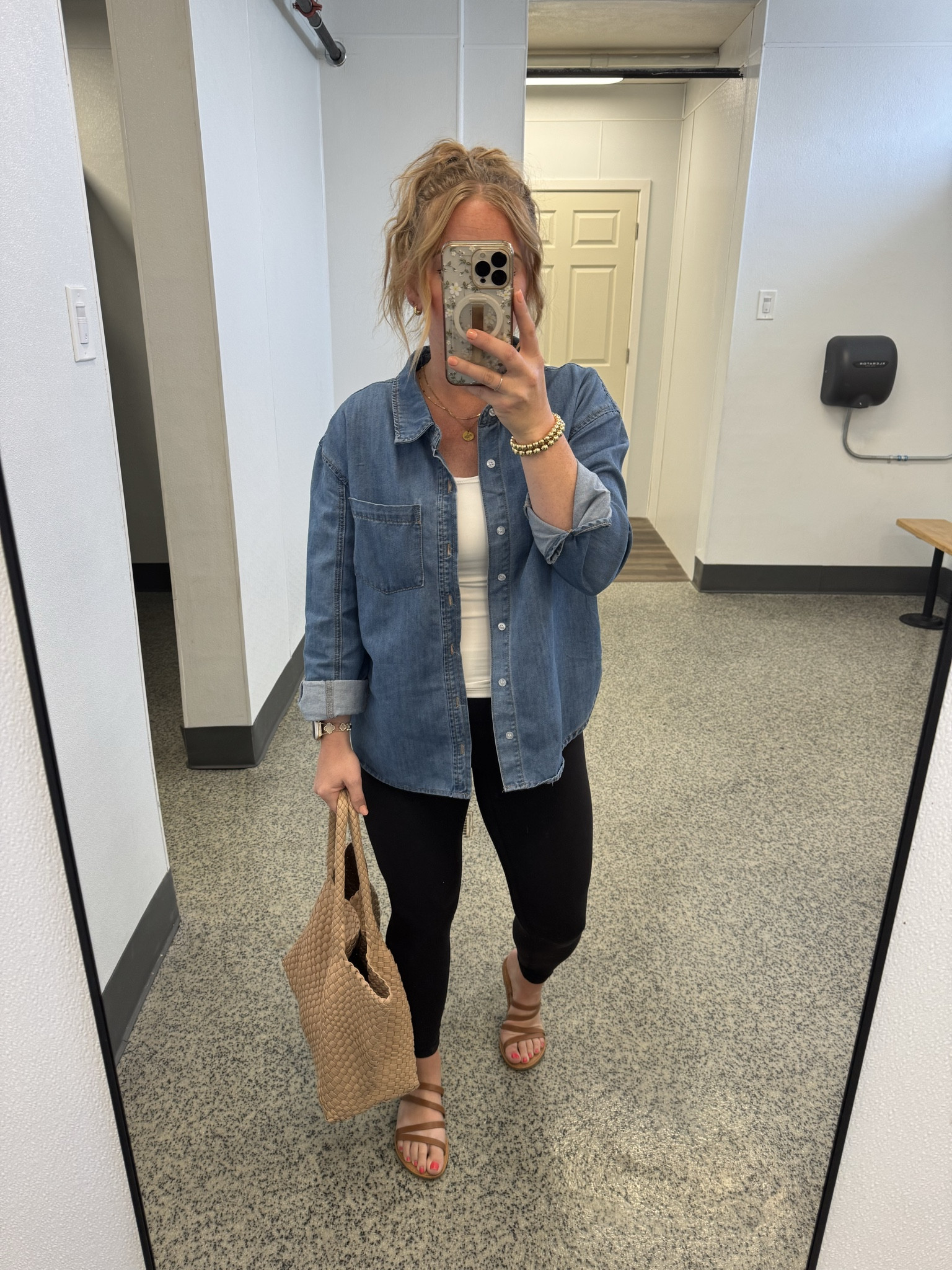 White tank top with denim button down, leggings, sandals, and tote bag 






Amazon outfits every outfit inspo, outfit ideas, casual outfits amazon, amazon outfits every day, spring outfits 2026, summer outfits

#LTKSaleAlert #LTKPetite #LTKootd