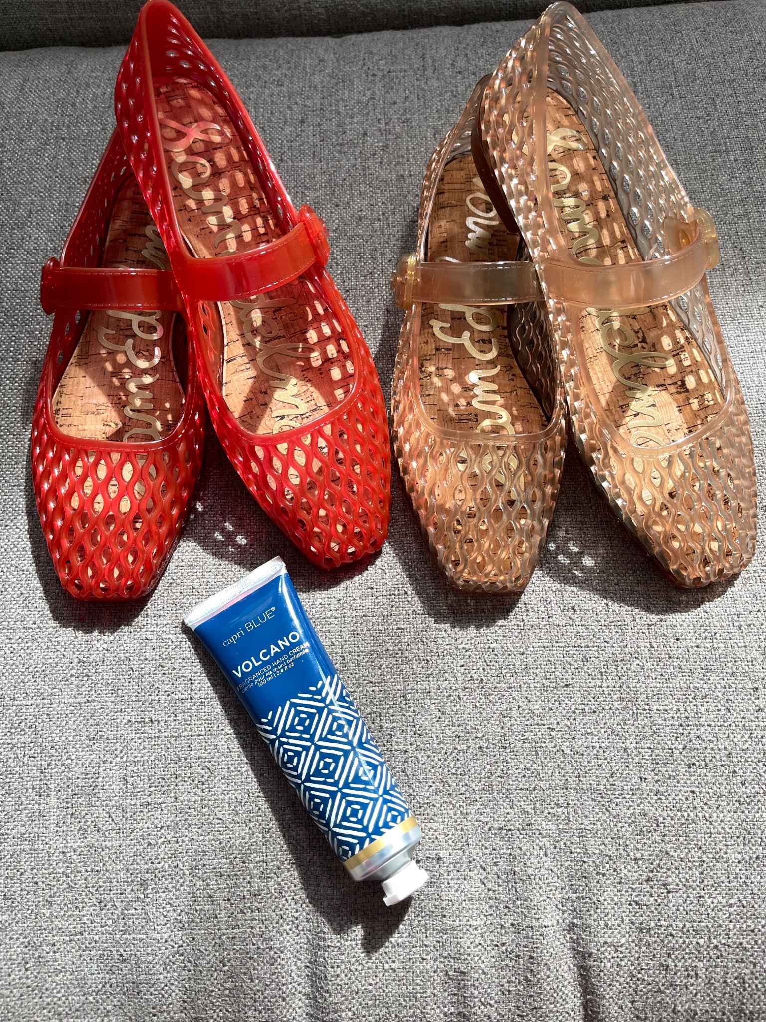 I got my true size and they fit well with a bit of room left in the toe box
Colors- red and transparent brown (new)

Capri blue volcano hand cream 


#LTKSeasonal #LTKSaleAlert #LTKOver40