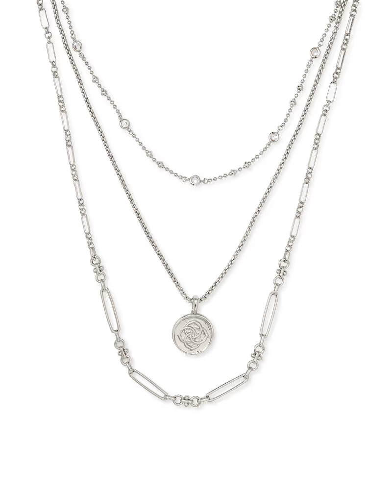 Medallion Coin Multi Strand Necklace in Silver | Kendra Scott | Kendra Scott