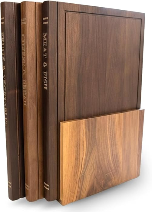 The Cutting Board Library\u2122 | Original Design North American Walnut Wood Decorative Kitchen D... | Amazon (US)