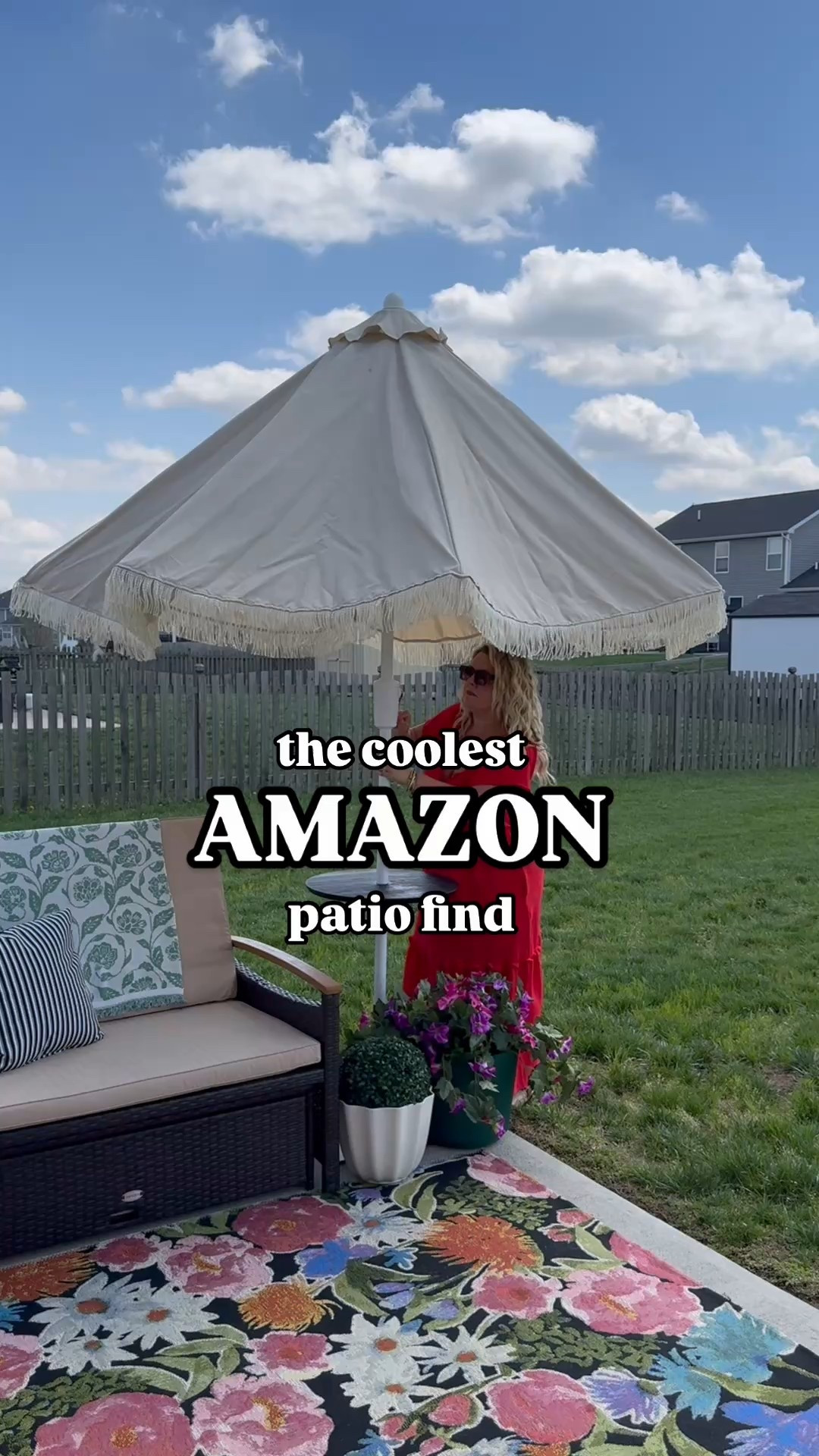 The coolest Amazon patio find…this table goes right over your umbrella stand! 

#LTKWatchNow #LTKFindsUnder50 #LTKHome