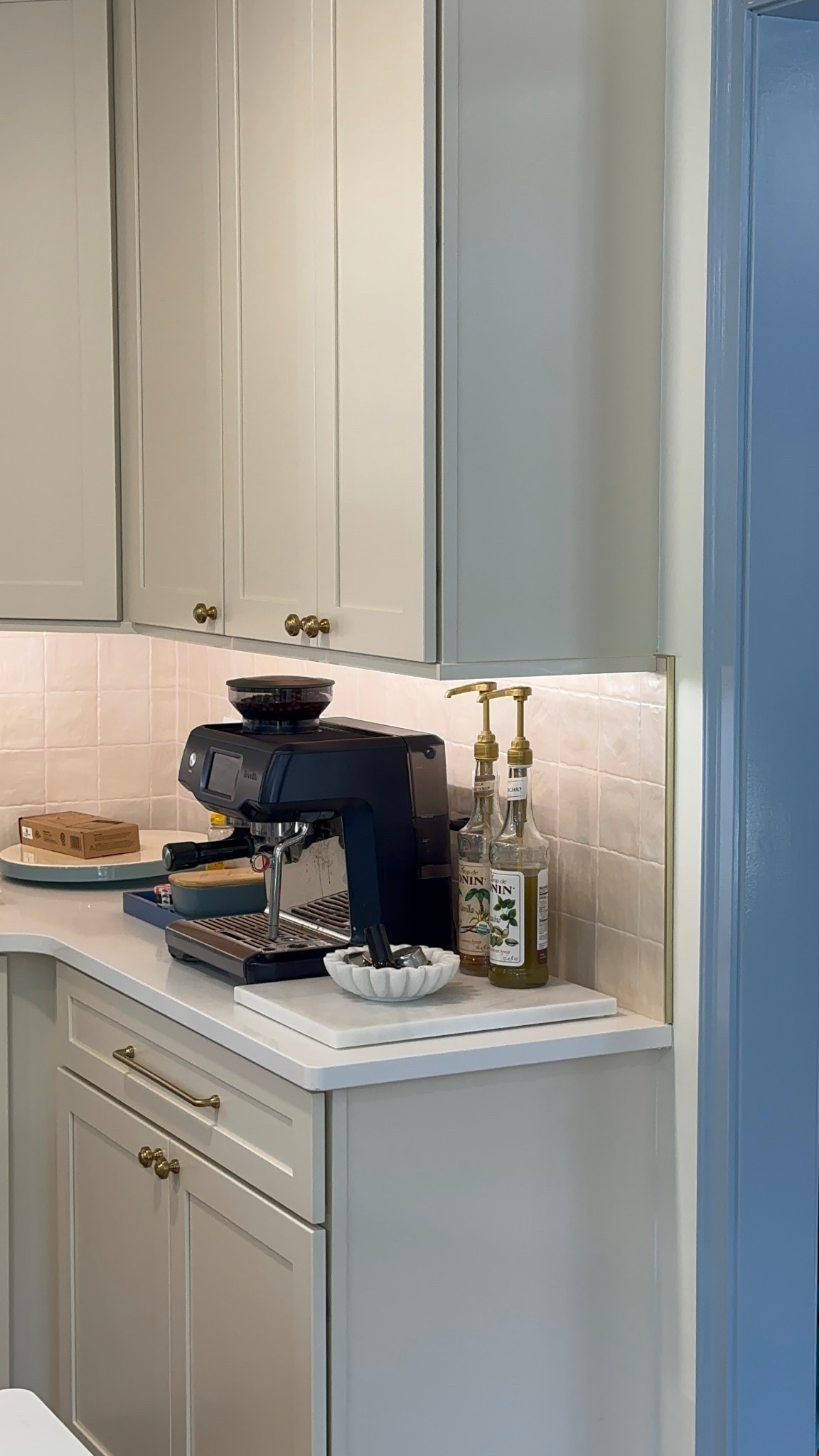 Starting to feel like home with our Breville barista touch espresso machine and our Alice Lane HOME collection large marble serving board and White ￼

#LTKmorningroutine #LTKdayinmylife #LTKHome