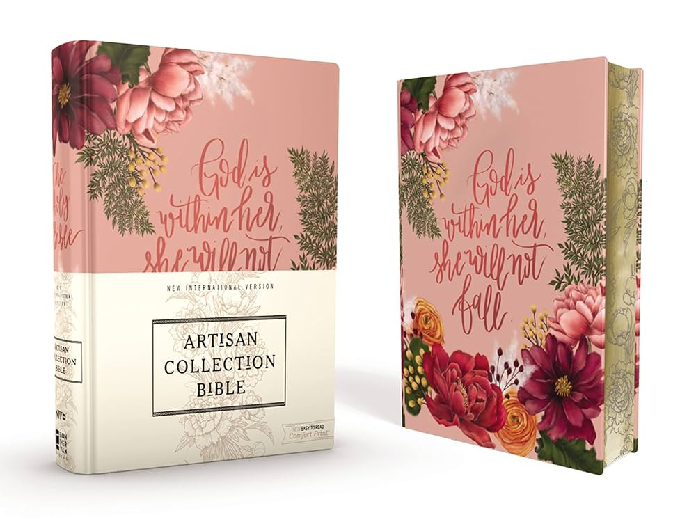 NIV, Artisan Collection Bible, Cloth over Board, Pink Floral, Designed Edges under Gilding, Red L... | Amazon (US)