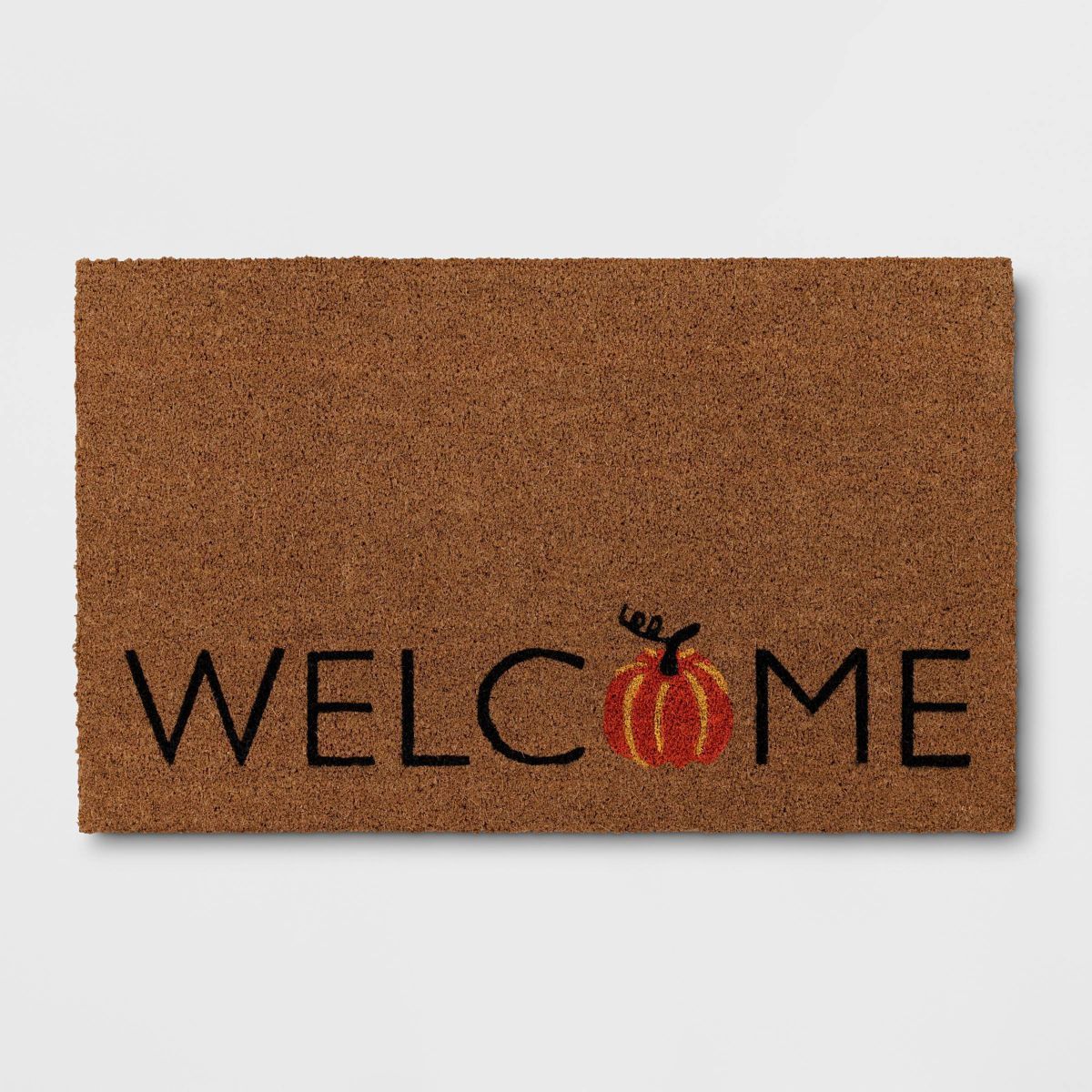 1'6"x2'6" 'Welcome' Pumpkin Coir Halloween Doormat Natural - Hyde & EEK! Boutique™ | Target