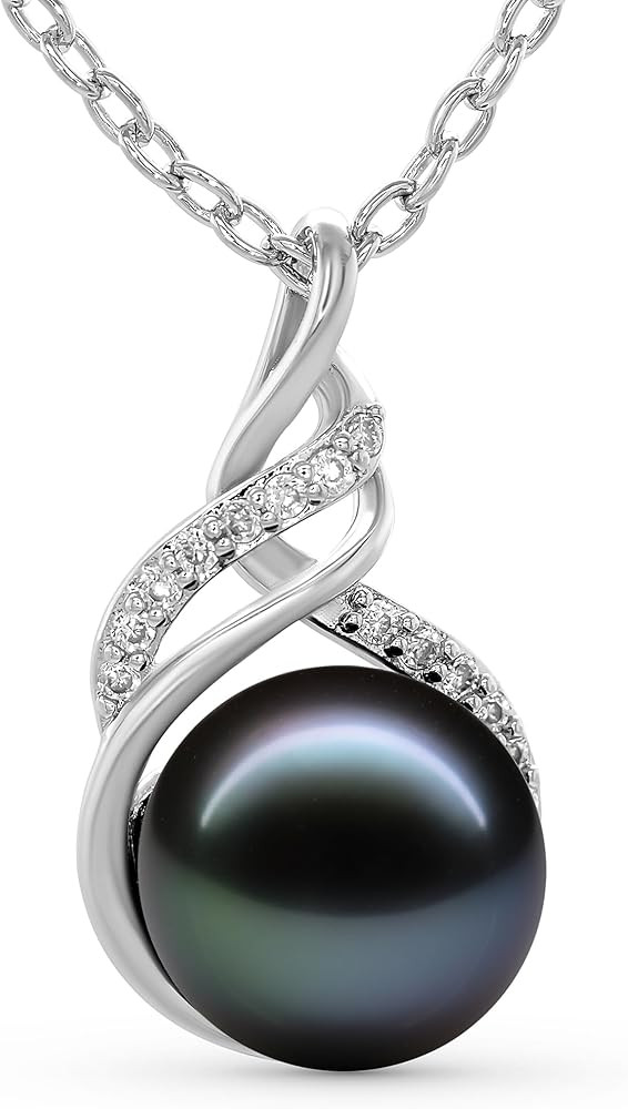 TRYNDI Real Tahitian Black Pearl Necklace Gifts for Women - Larger 11-12mm Luxury Pearl, Gifts Fo... | Amazon (US)