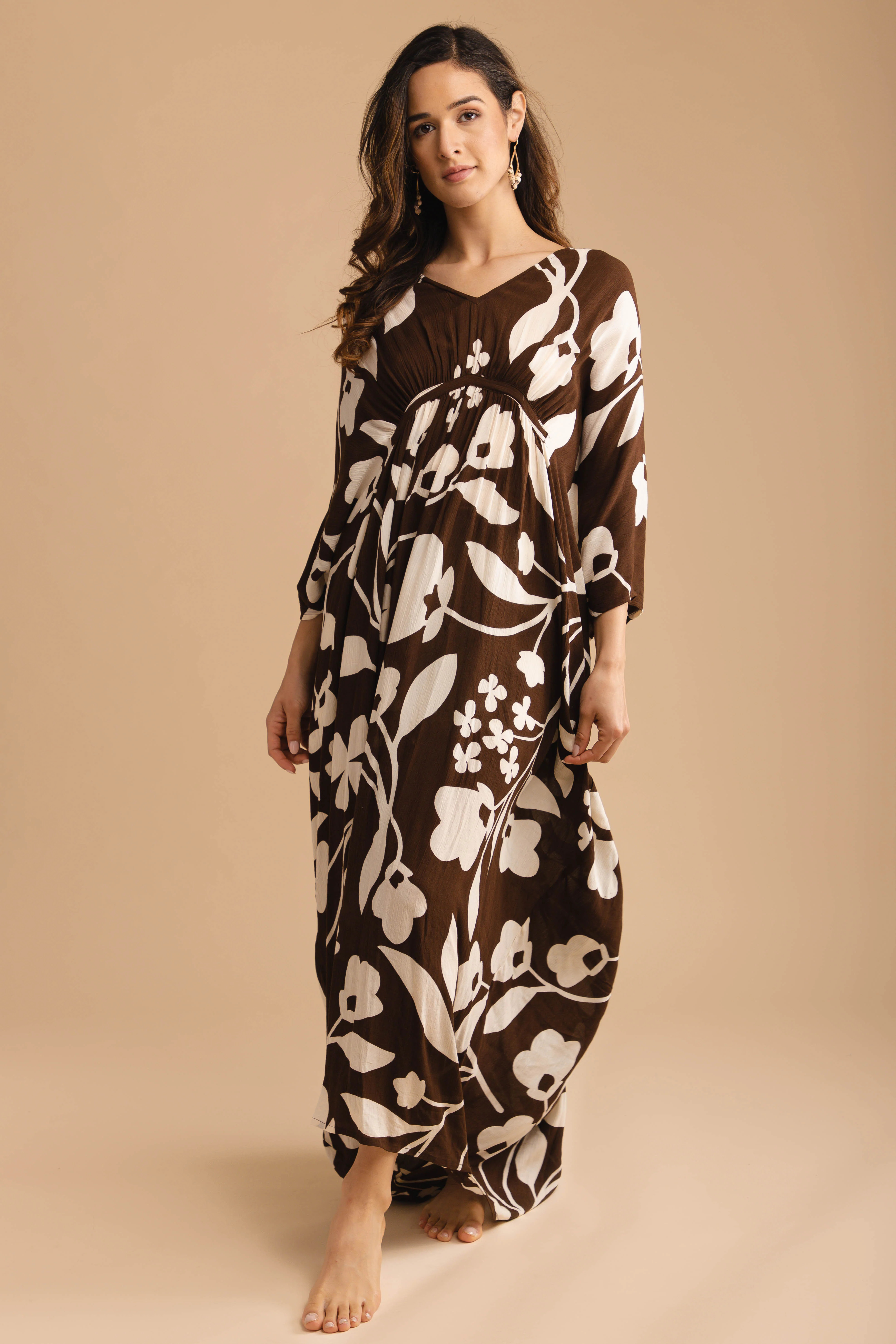 Bold Floral Kaftan Maxi | Saachi