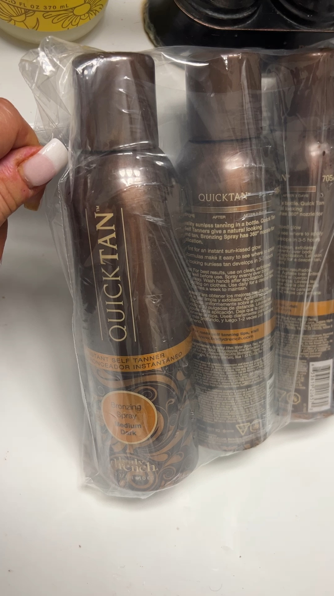 Summer beauty secrets! I love going for a spray tan because it dries almost instantly. You don’t have to sit around feeling sticky like when you do it at home.  However at $50+ each time, it just gets too expensive.
Enter this amazing stuff! This is an aerosol. It sprays on just like at the tanning salon (I still blend with a mitt, you can’t be too safe!)
$30 for a 3 pack. Gives a gorgeous, bronzed color, dries instantly with no obnoxious tanner smell.
Beauty, tan, tanner,self tanner, Amazon

#LTKSwim #LTKFindsUnder50 #LTKBeauty