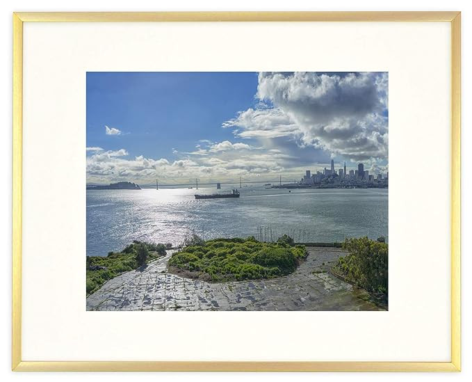 Frametory, Metal Picture Frame Collection, Aluminum Gold Photo Frame with Ivory Color Mat for Pic... | Amazon (US)