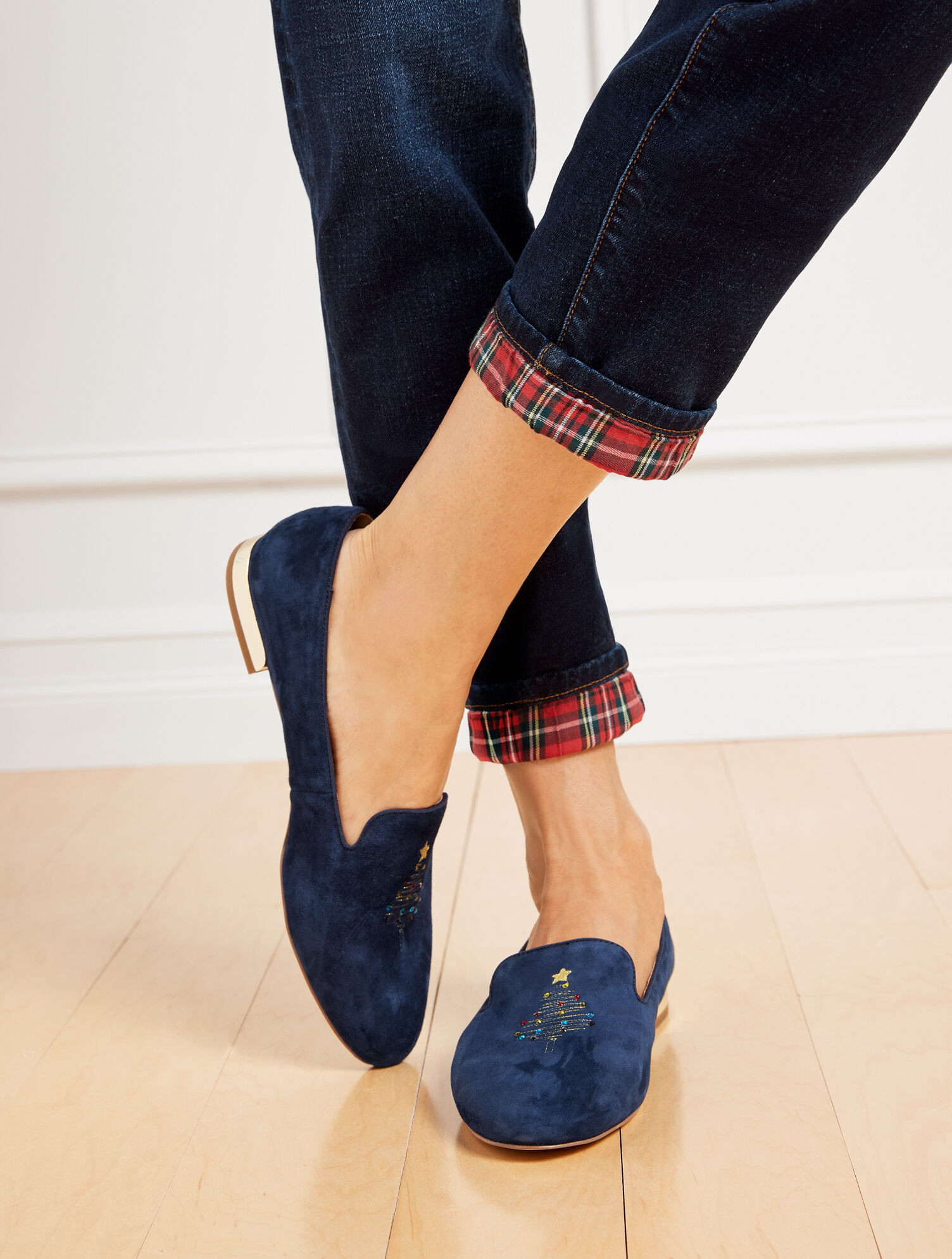 Tartan Trim Everyday Relaxed Jeans - Glacier Wash | Talbots