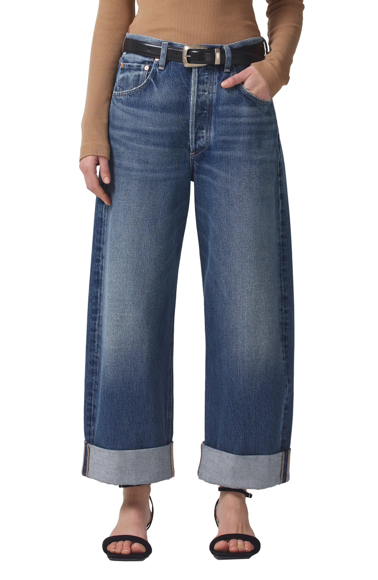Ayla High Waist Baggy Organic Cotton Jeans | Nordstrom