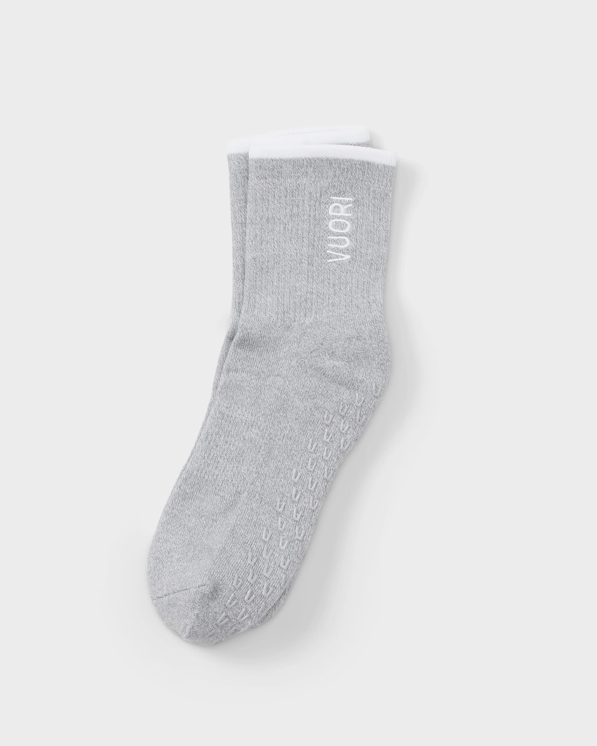 Half Crew Gripper Sock | Light Heather Grey Grip | Vuori | Vuori Clothing (US & Canada)