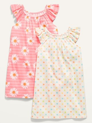 Printed Flutter-Sleeve Nightgown 2-Pack for Toddler & Baby | Old Navy (US)