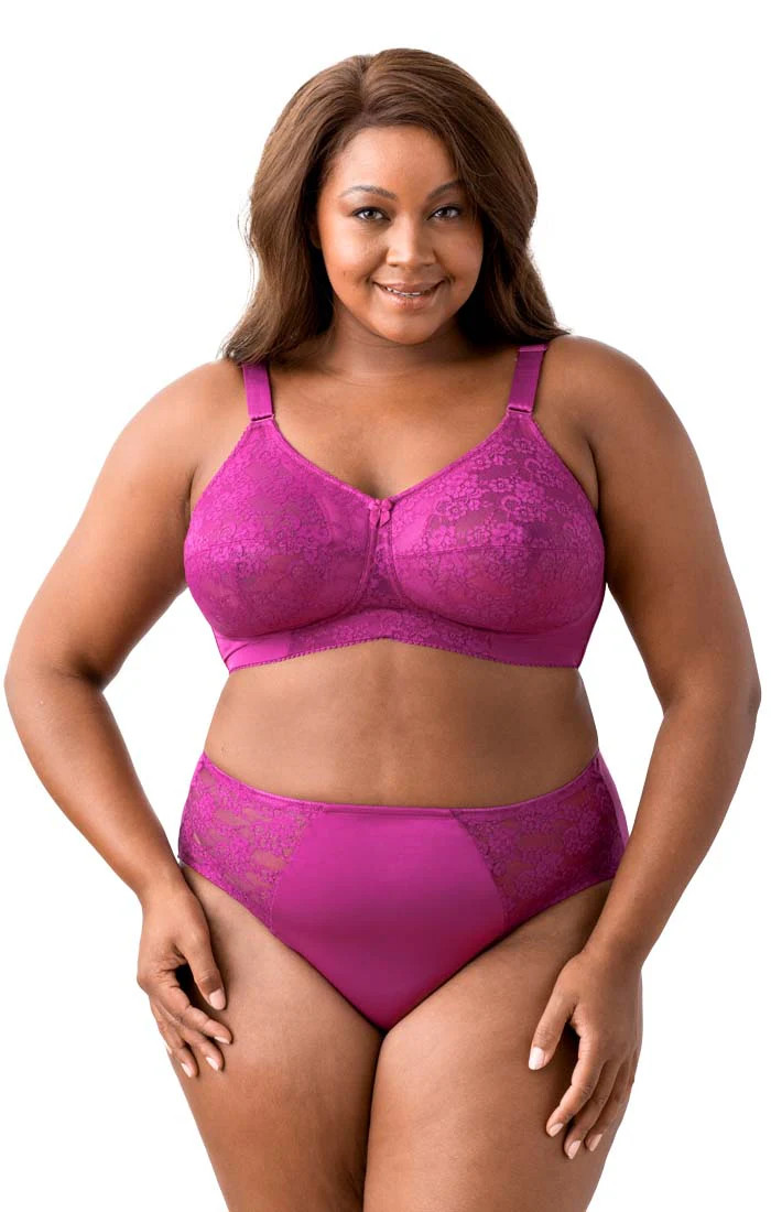 Elila Women’s Plus Size Make It Lace & Microfiber Brief, Medium Covera | She's Got Curves
