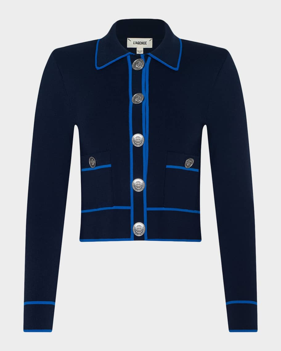 L'Agence Tala Stretch Knit Cardigan | Neiman Marcus