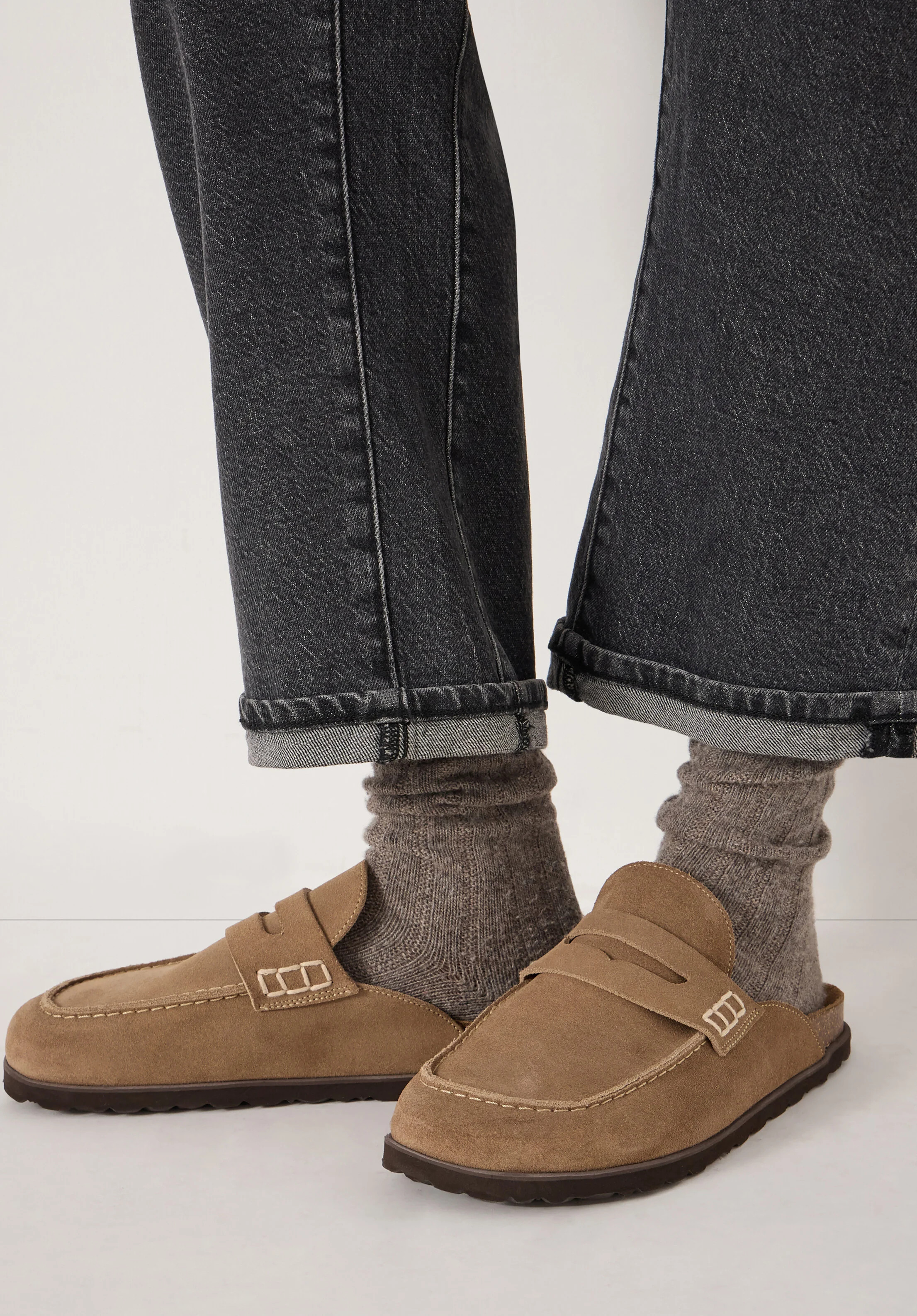 Rune Suede Padded Mules | Hush UK