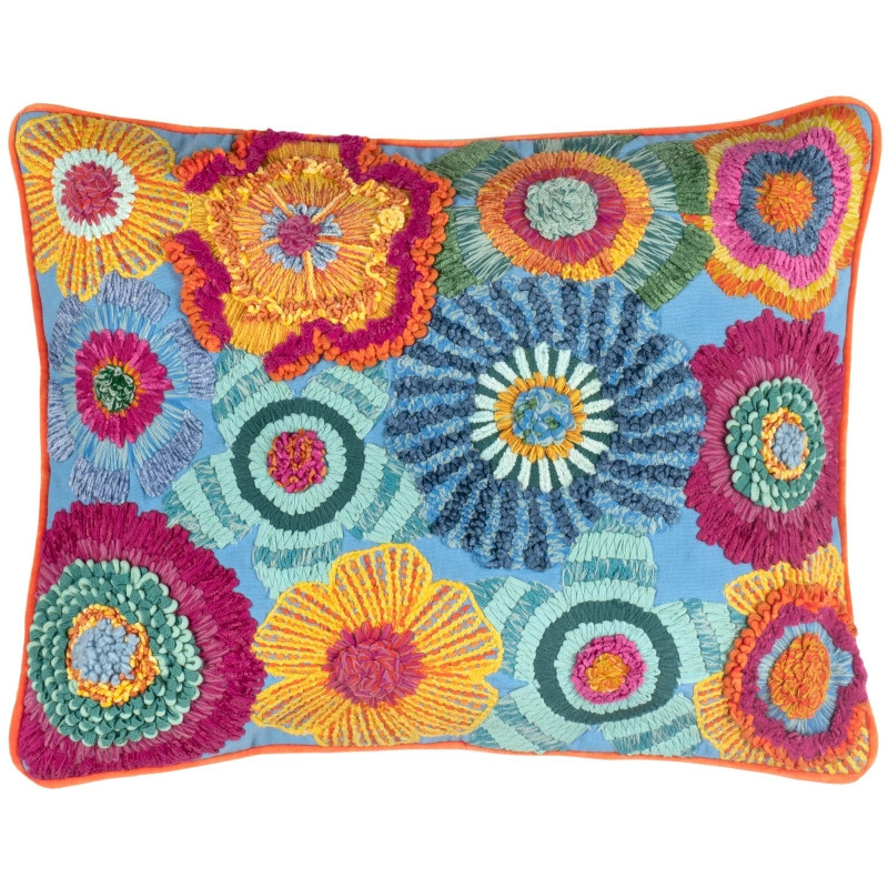 Bramble Embroidered Multi Decorative Pillow | Annie Selke