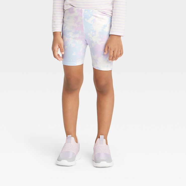 Toddler Girls' Tie-Dye Bike Shorts - Cat & Jack™ Cream | Target
